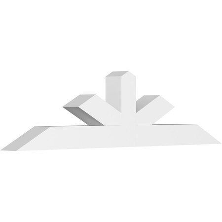 Ekena Millwork Saratoga Architectural Grade PVC Gable Bracket, 84"W x 21"H x 6"D x 6"F, 6/12 Pitch GBP084X21X0606SAR00